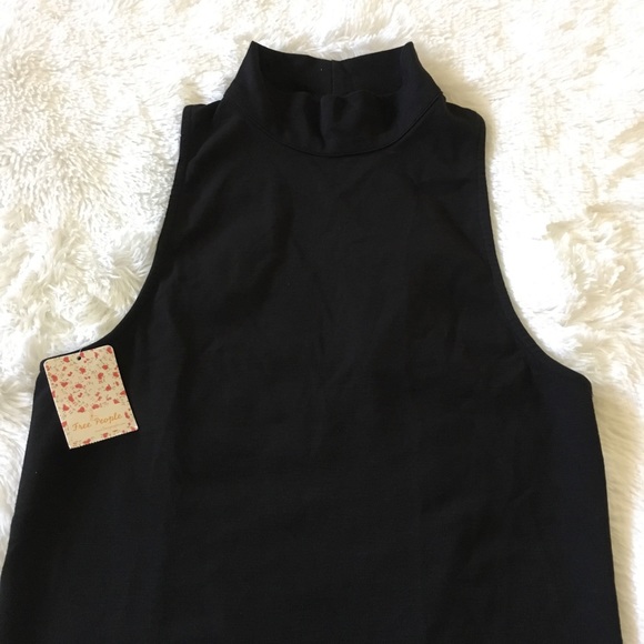 NWT Free People mock neck open back tank top - Picture 5 of 8